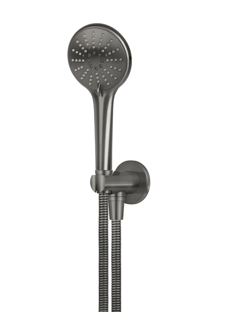 Round Three Function Hand Shower on Fixed Bracket - Shadow Gunmetal