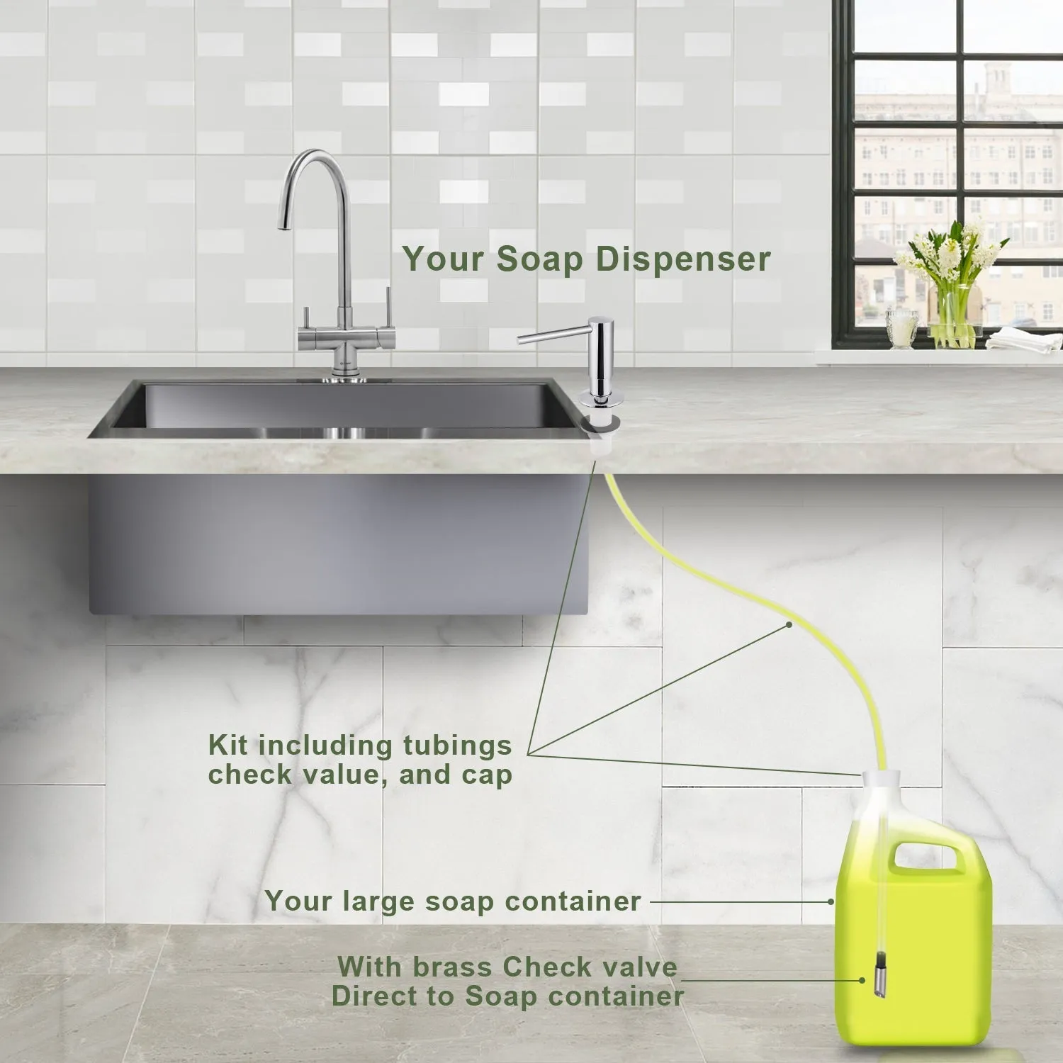 SAMODRA Brass Soap Dispenser F026