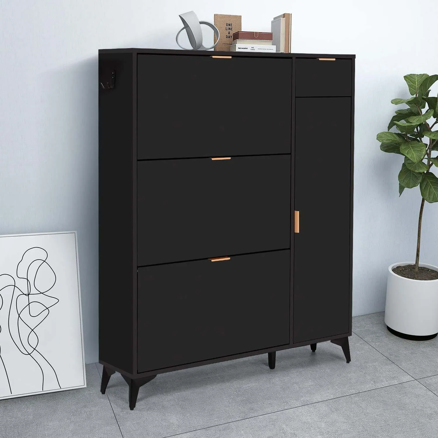 Shoe Storage Cabinet Slim with Door IF004