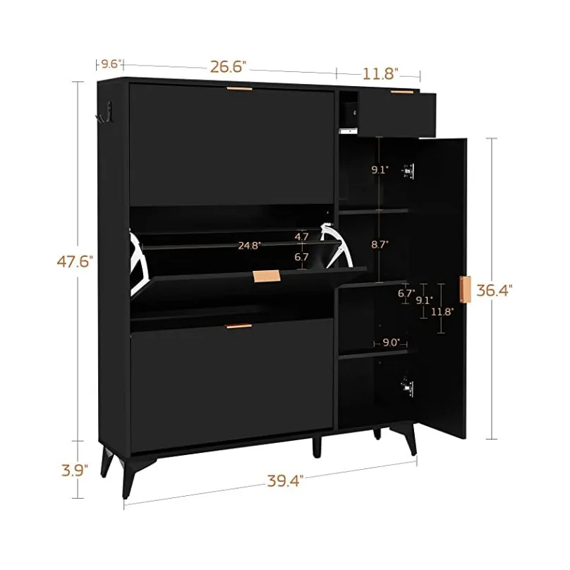 Shoe Storage Cabinet Slim with Door IF004