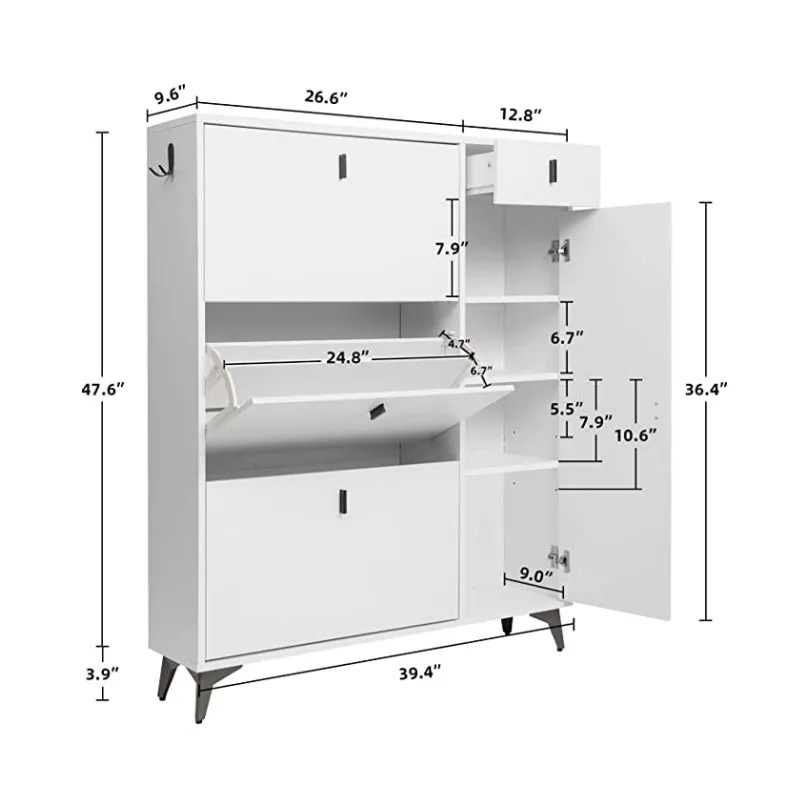 Shoe Storage Cabinet Slim with Door IF004