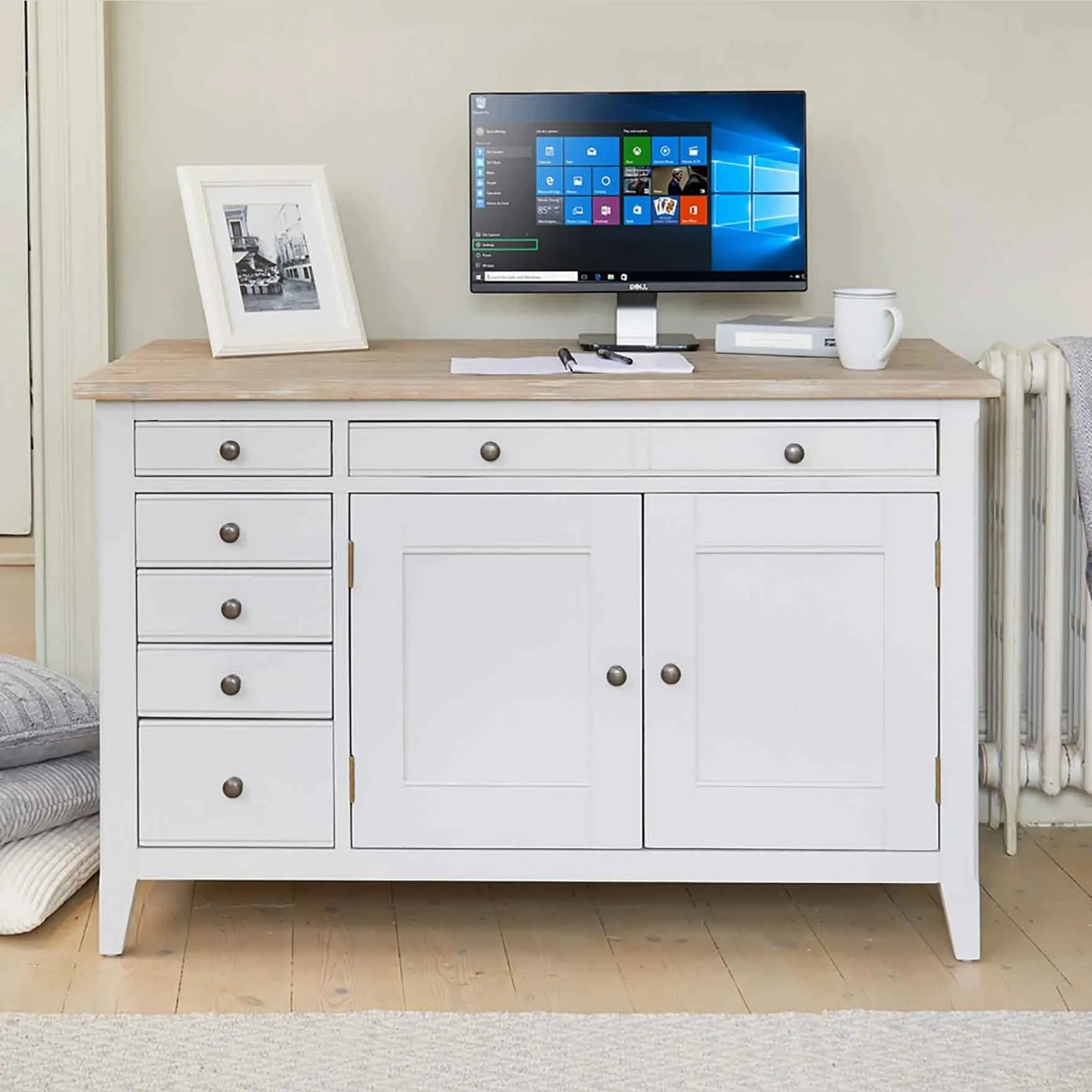 Signature Grey Hidden Home Office Desk