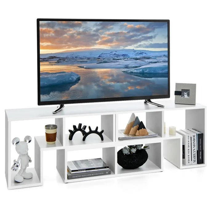 Tangkula 3 Pieces Console TV Stand, Free-Combination Entertainment Center for 50 55 60 65 Inch TV