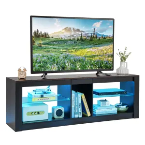 Tangkula LED TV Stand for 65 Inch TVs, Gaming Entertainment Center w/Open Storage