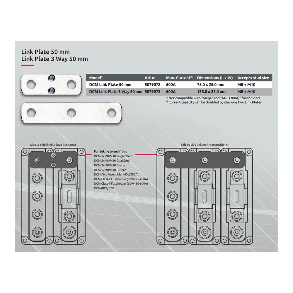 TBS DCM Link Plate 50mm Pitch (600A)