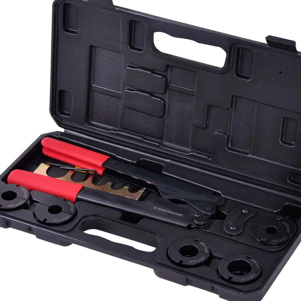 TheLAShop Pex Crimper Crimping Tools Kit for 3/8" 1/2" 5/8" 3/4" 1"