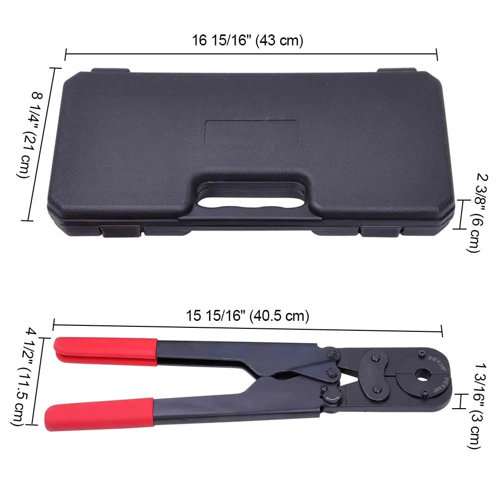 TheLAShop Pex Crimper Crimping Tools Kit for 3/8" 1/2" 5/8" 3/4" 1"