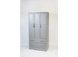 Tromso Grey Mirrored Three Door Wardrobe