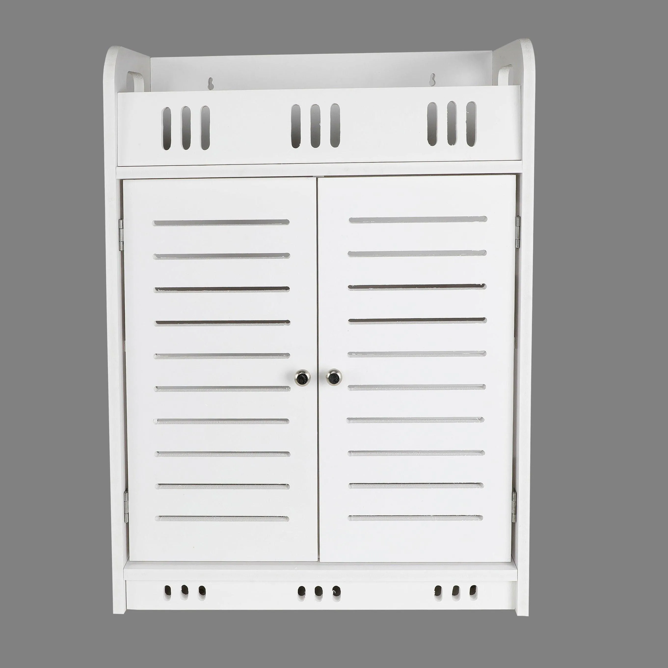 Wall Mounted PVC Bathroom [38] Storage Cabinet With Free Soap Dish By Miza